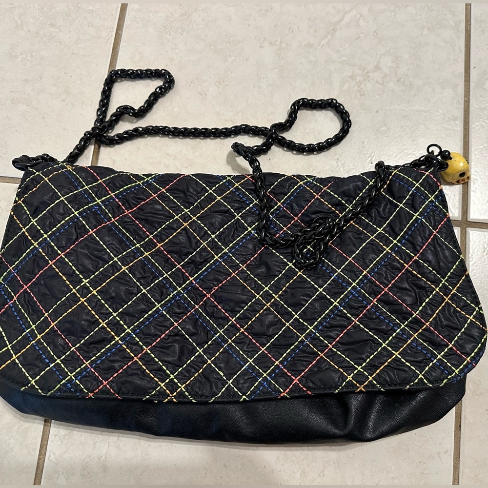 Rachel by Rachel Roy - Small Plaid Shoulder Bag with Chain